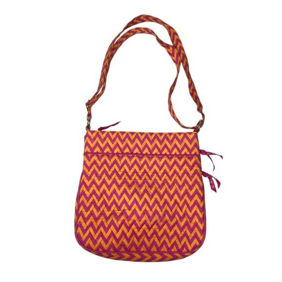 Vera Bradley Pink‎ & Orange Zigzag Crossbody Bag - Picture 3 of 6